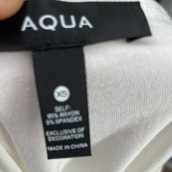 Aqua Knit Lace Trim Camisole Top in White NWT - Picture 6 of 9